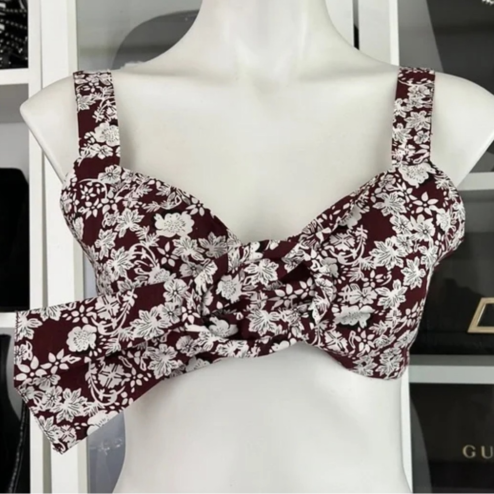 Zara Buckle floral crop top - Picture 6 of 7